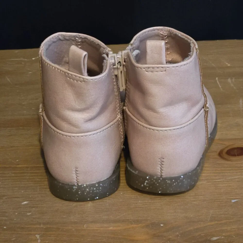 Old Navy Toddler Ankle Boots, Blush Pink Sparkles, Size 6 (13.5)